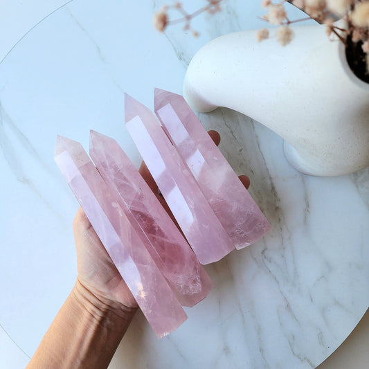 Rose Quartz Crystal AA Tower XLarge