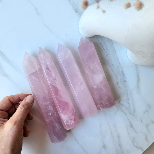Rose Quartz Crystal AA Tower XLarge