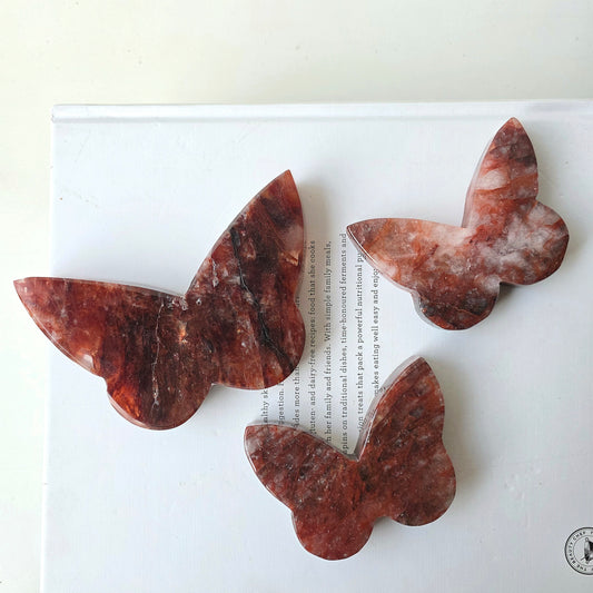Fire Quartz Crystal Butterfly
