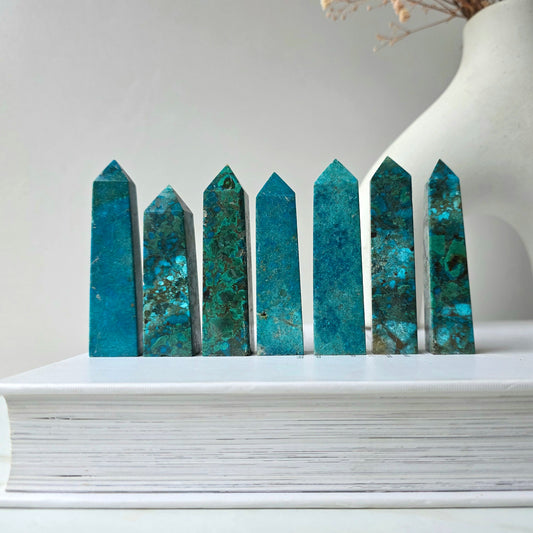 Chrysocolla Crystal Obelisk Tower Mini
