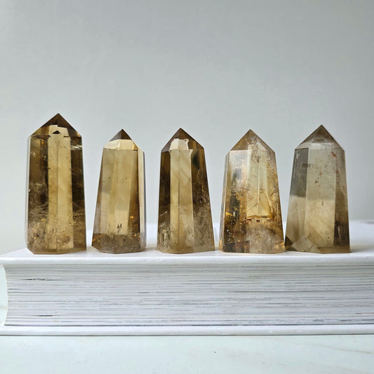 Citrine Crystal Natural Untreated Point Tower AA