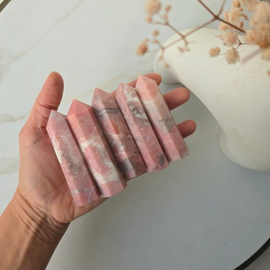 Pink Opal Crystal Point High Quality