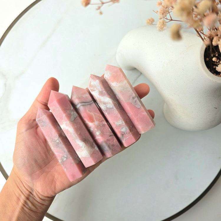 Pink Opal Crystal Point High Quality