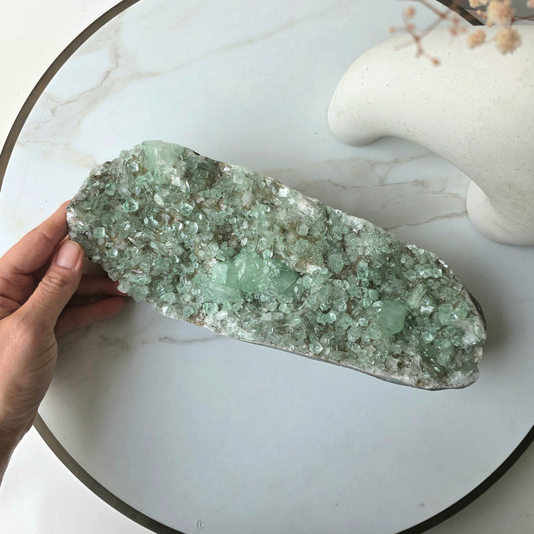 Green Apophyllite Crystal Rare Cluster Collectors Pieces