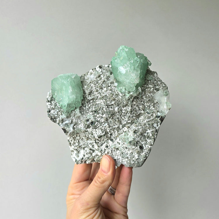 Green Apophyllite Crystal Rare Cluster Collectors Pieces