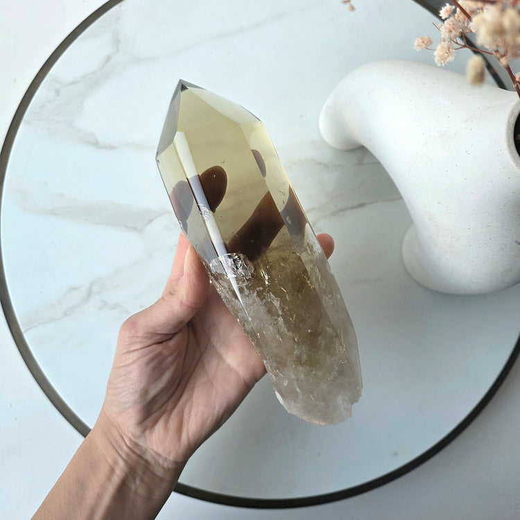 Citrine Crystal Natural Polished Point XL AAA