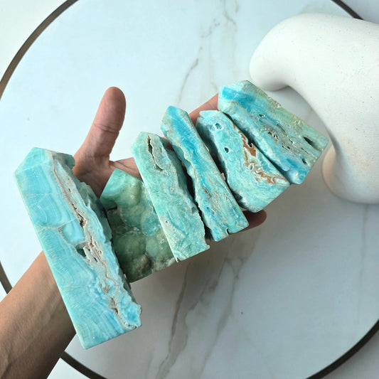 Blue Aragonite Crystal Tower Natural Raw High Quality