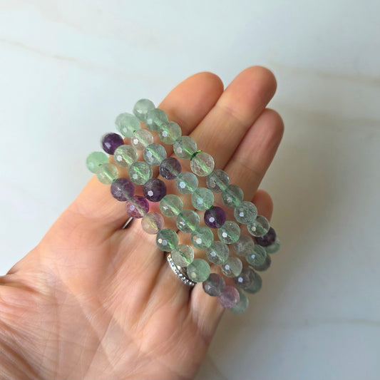 Gemstone Multifaceted Bead Bracelets