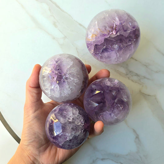 Amethyst Crystal Sphere High Quality AA