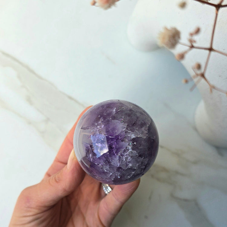 Amethyst Crystal Sphere High Quality AA