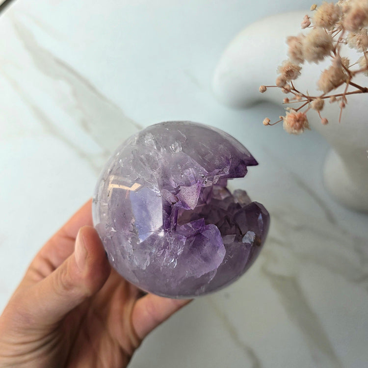 Amethyst Crystal Sphere High Quality AA