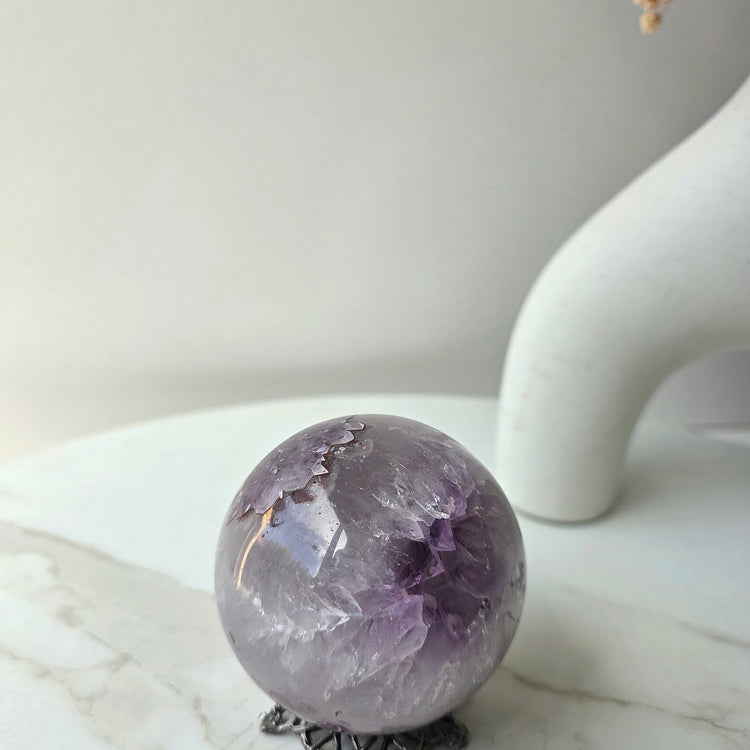 Amethyst Crystal Sphere High Quality AA
