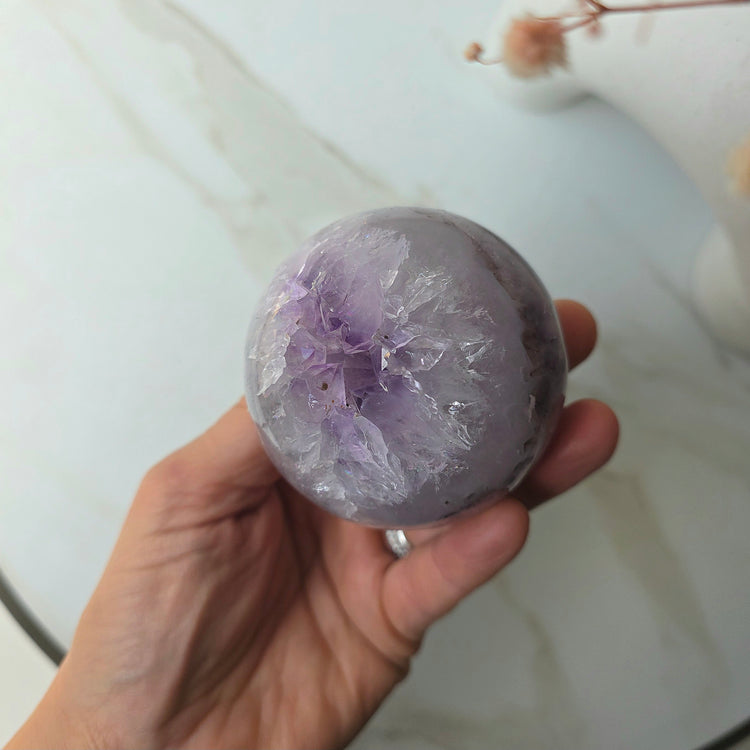 Amethyst Crystal Sphere High Quality AA