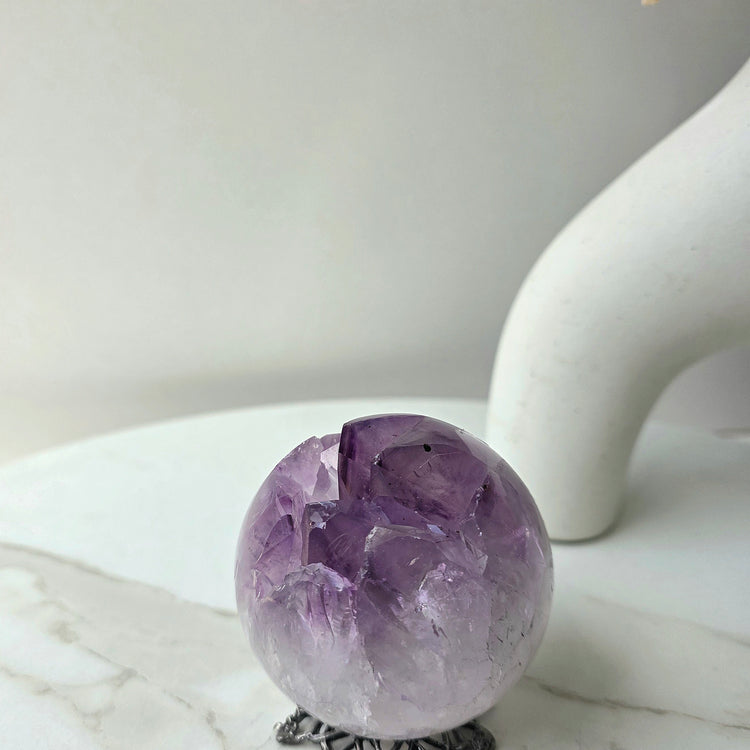 Amethyst Crystal Sphere High Quality AA