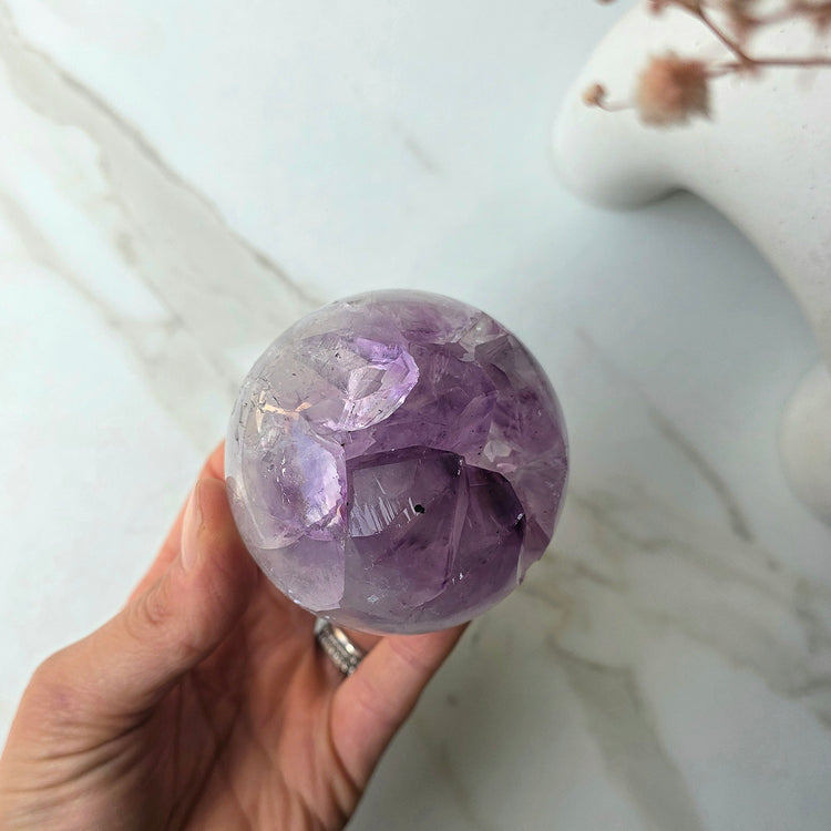 Amethyst Crystal Sphere High Quality AA