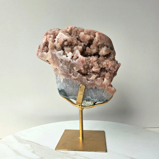 Pink Amethyst Crystal Cluster on Stand XL