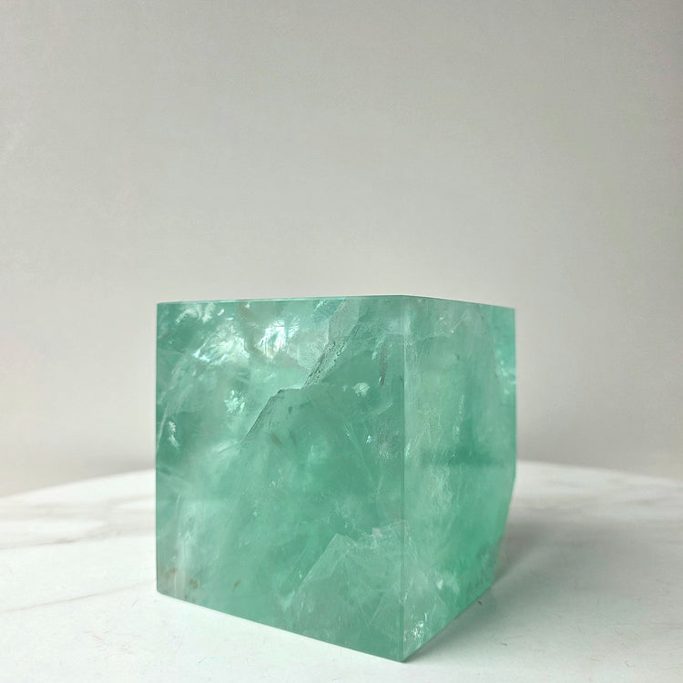 Green Fluorite Crystal Cube High Quality XL