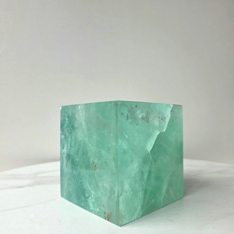 Green Fluorite Crystal Cube High Quality XL