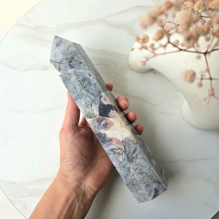 Rare Pink Moss Agate Crystal High Quality