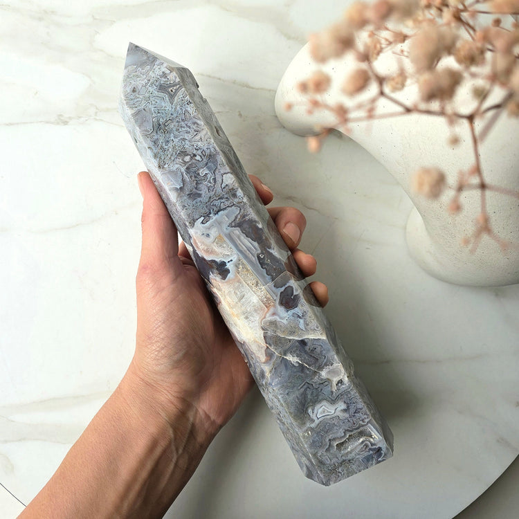 Rare Pink Moss Agate Crystal High Quality