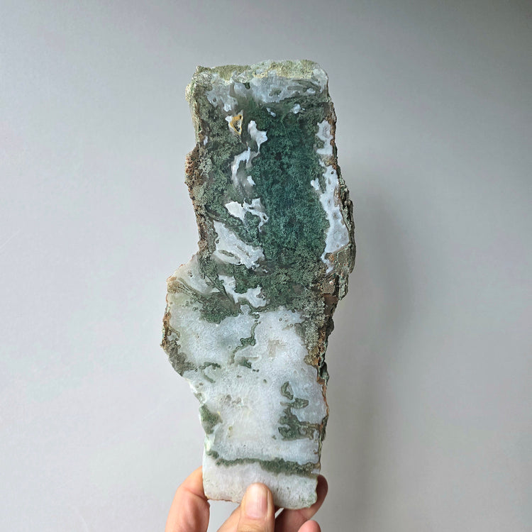 Moss Agate Crystal Slab Slice