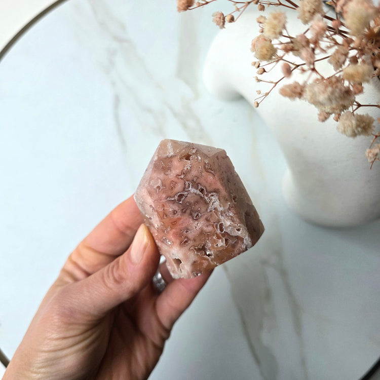 Pink Amethyst Crystal Point Tower