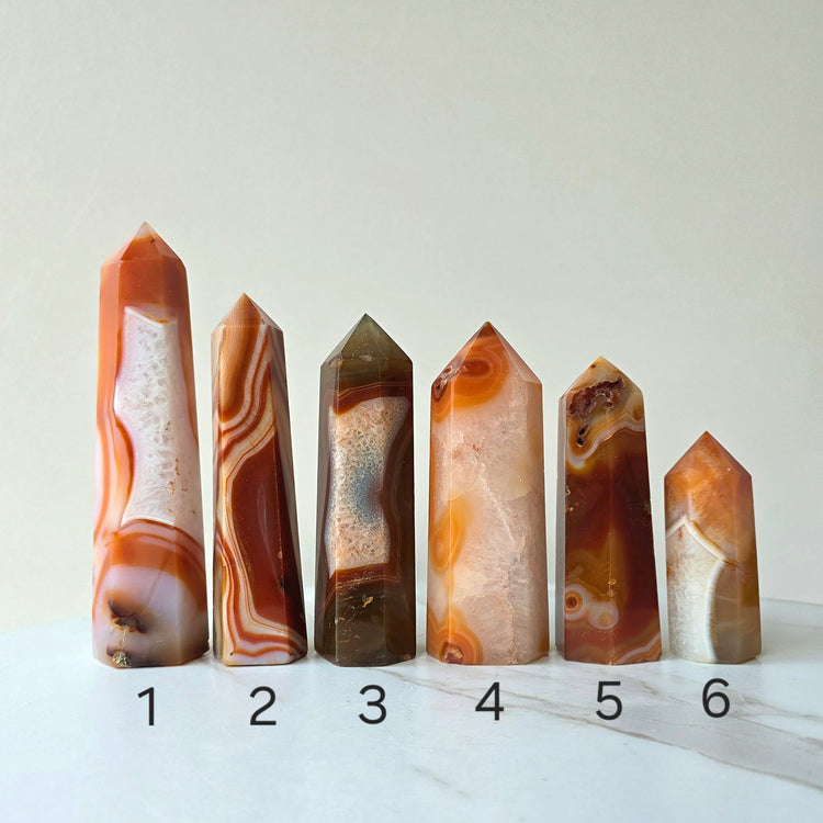 Carnelian Crystal Obelisk Tower Points