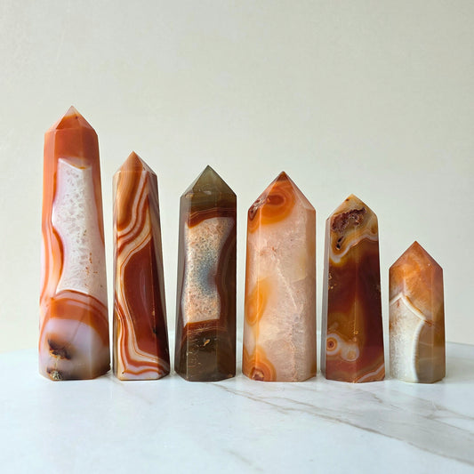 Carnelian Crystal Obelisk Tower Points