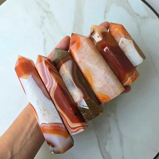 Carnelian Crystal Obelisk Tower Points