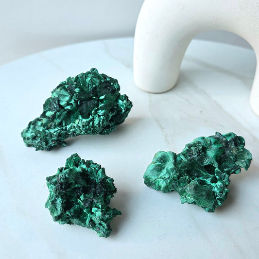Silky Malachite Crystal Specimen