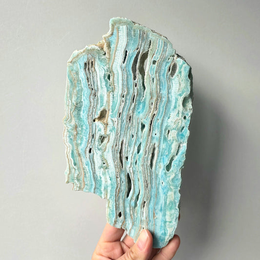 Caribbean Calcite Crystal Slab Slice High Quality