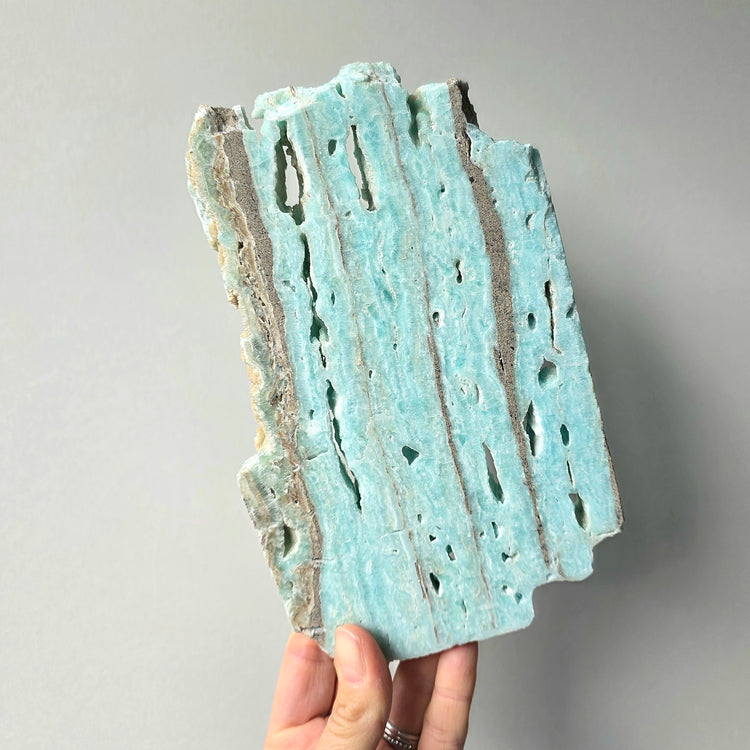 Caribbean Calcite Crystal Slab Slice High Quality