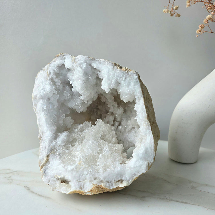 Clear Quartz Crystal Moroccan Geode
