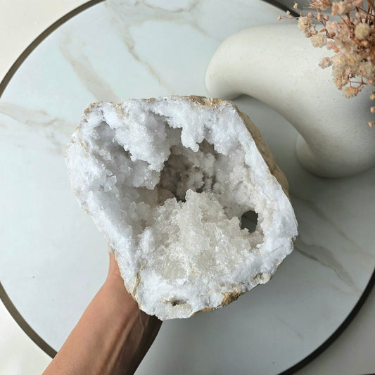 Clear Quartz Crystal Moroccan Geode