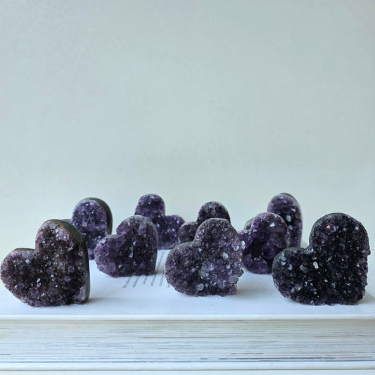 Amethyst Crystal Carved Heart