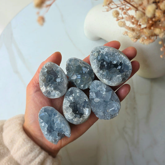 Celestite Crystal Egg Cluster