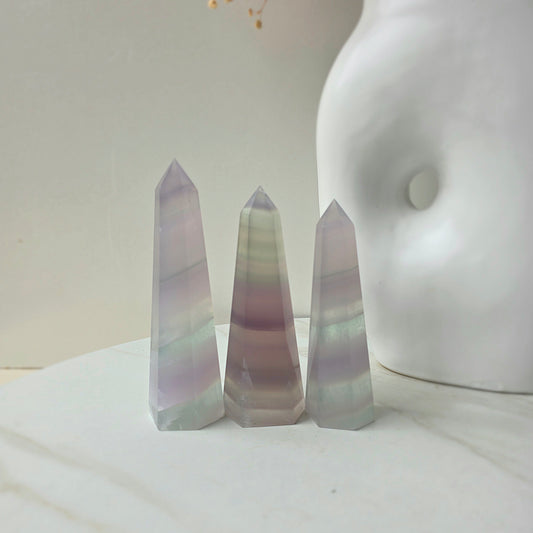 Lavender Fluorite Crystal Tower Point