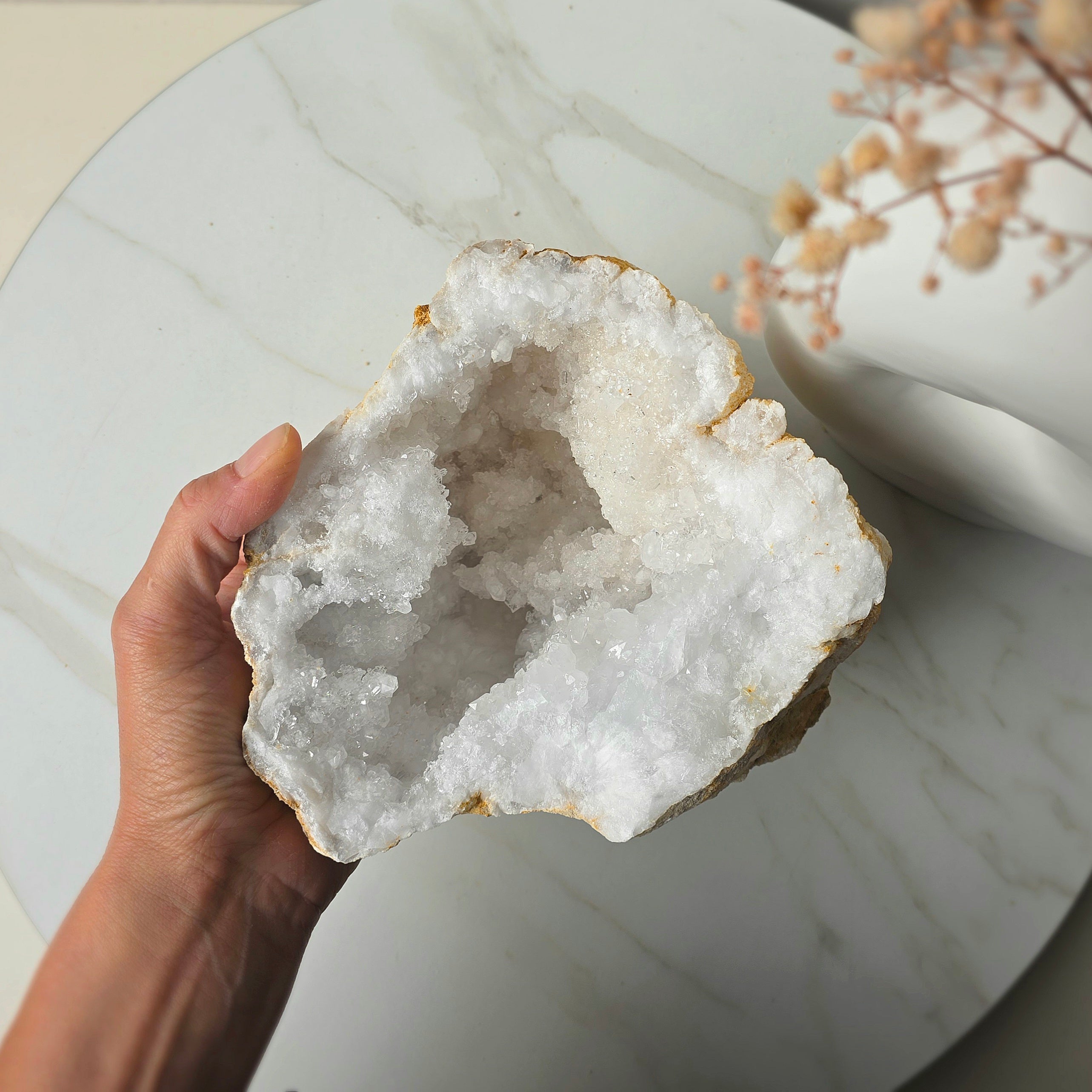 Clear Quartz Crystal Moroccan Geode 6