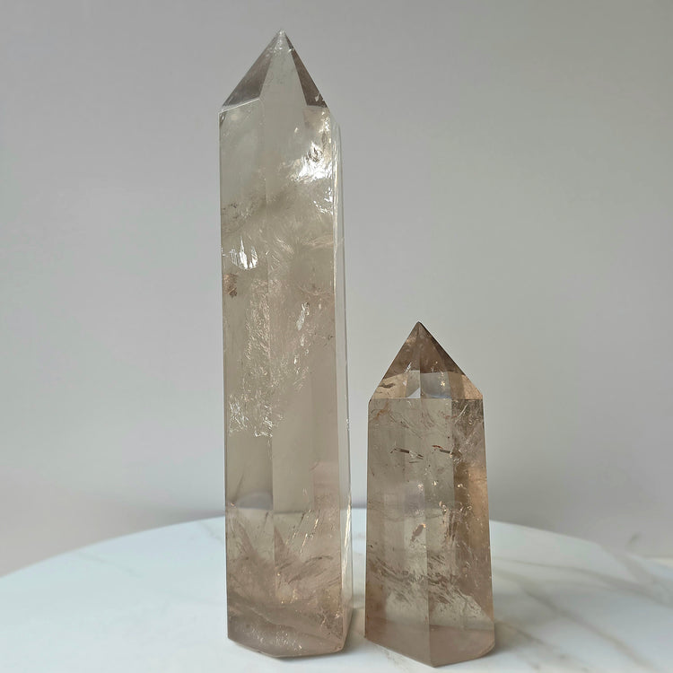 Smokey Quartz Crystal Tower Point Obelisk High Quality
