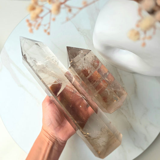 Smokey Quartz Crystal Tower Point Obelisk High Quality