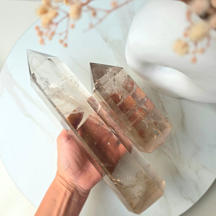 Smokey Quartz Crystal Tower Point Obelisk High Quality