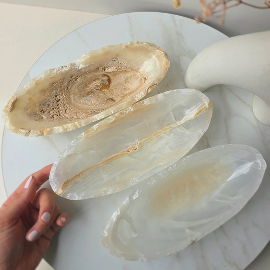 Onyx Crystal Oval Bowl Dish