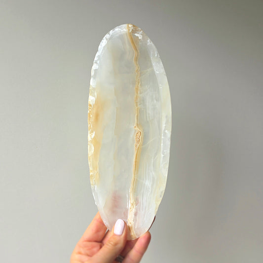 Onyx Crystal Oval Bowl Dish