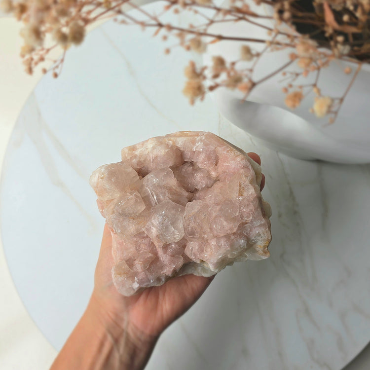 Pink Calcite Crystal Cluster Mexico