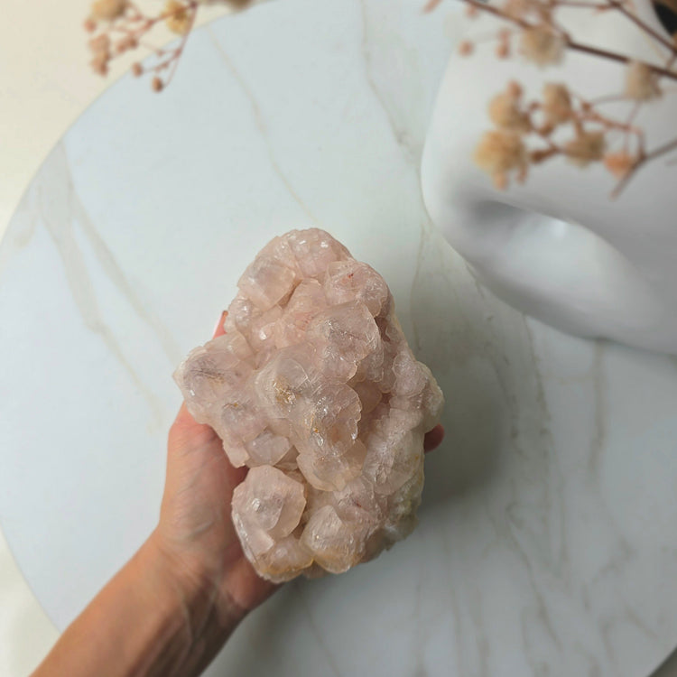 Pink Calcite Crystal Cluster Mexico