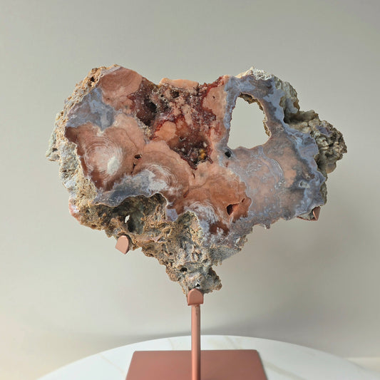 Pink Amethyst Crystal Slab on Stand Brazil XL 9