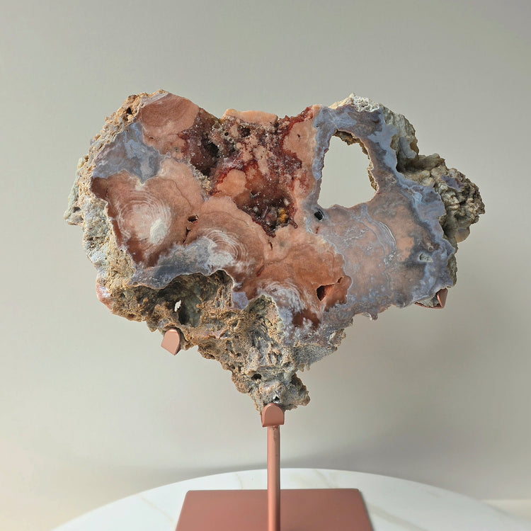 Pink Amethyst Crystal Slab on Stand Brazil XL 9