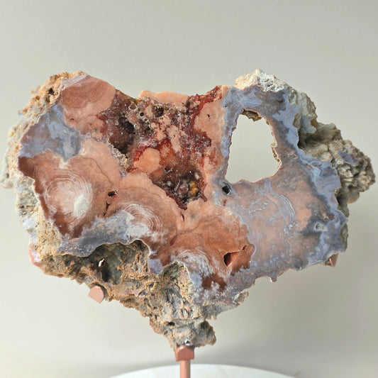 Pink Amethyst Crystal Slab on Stand Brazil XL 9