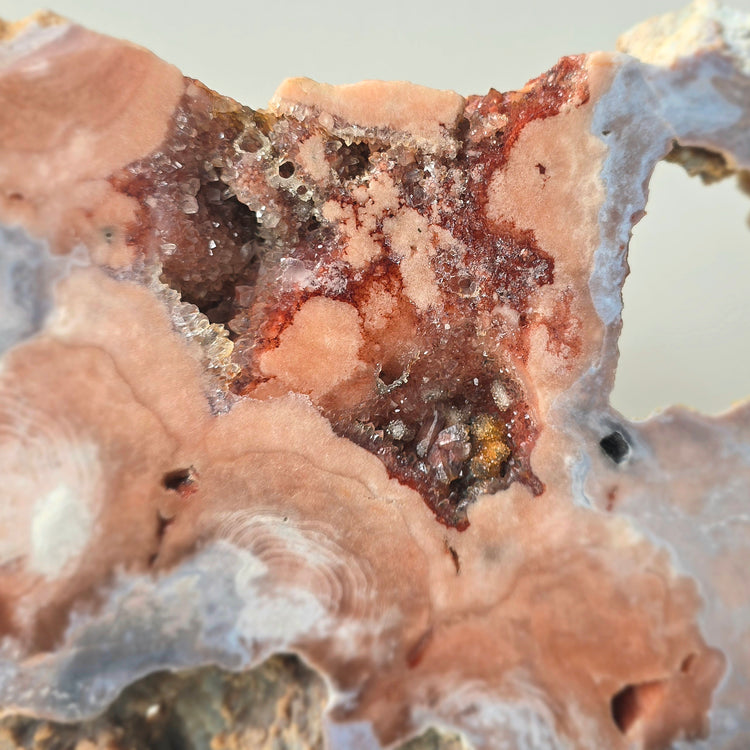 Pink Amethyst Crystal Slab on Stand Brazil XL 9