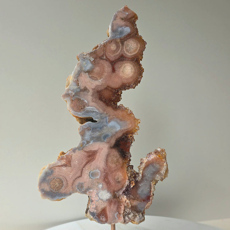 Pink Amethyst Crystal Slab on Stand Brazil High Quality 7